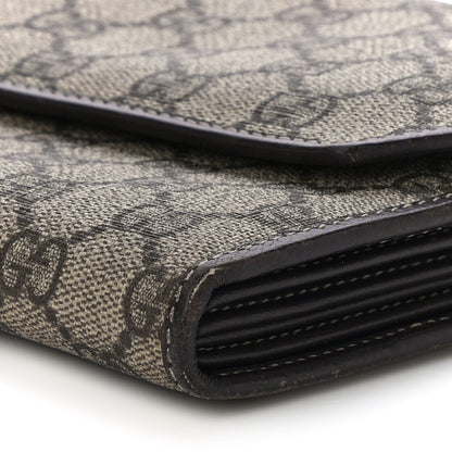 Gucci GG Supreme Monogram Travel Organizer Flap Wallet Brown 8 of 13