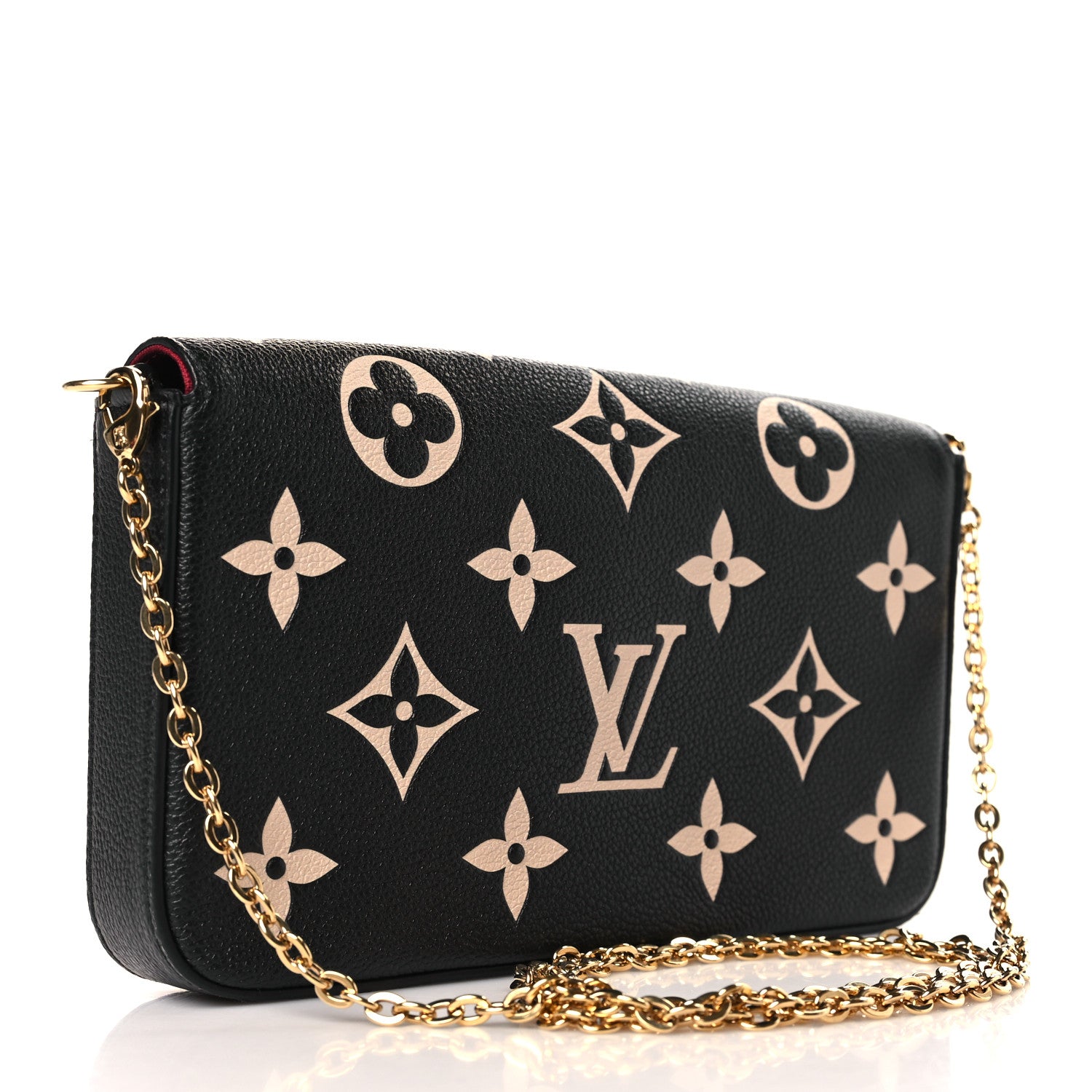 Louis Vuitton Empreinte Monogram Giant Felicie Pochette Black Beige 4 of 9
