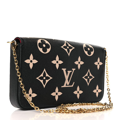 Louis Vuitton Empreinte Monogram Giant Felicie Pochette Black Beige 4 of 9