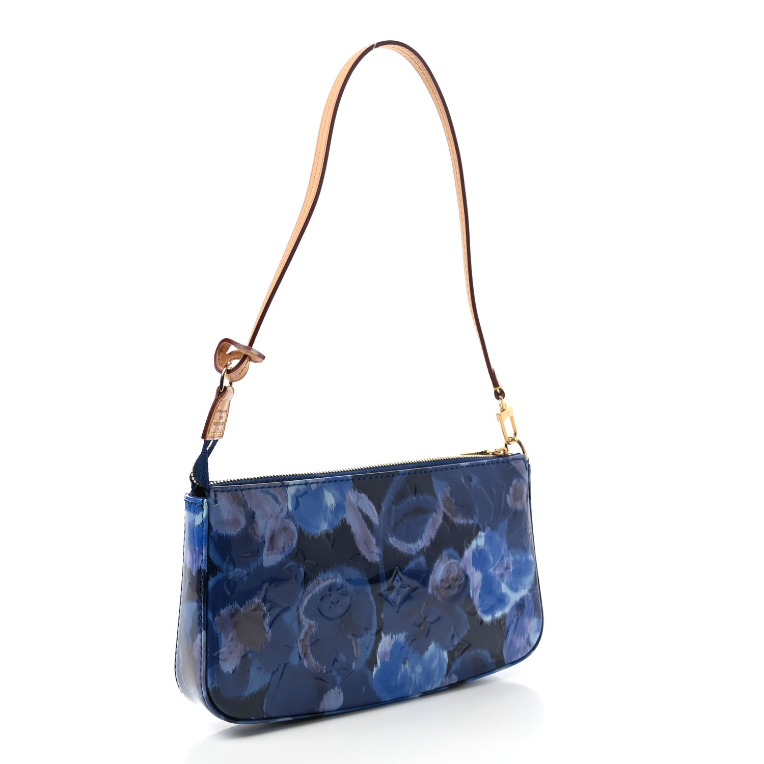 Louis Vuitton Vernis Ikat Pochette Accessories NM Grand Blue 2 of 8