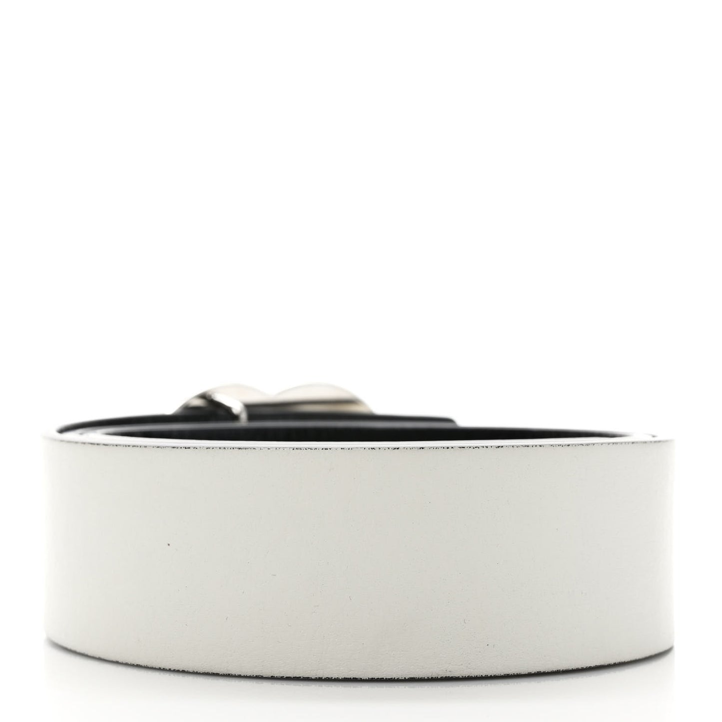 Patent Calfskin CC Reversible Belt 75 Black White