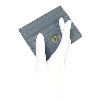 Christian Dior Supple Calfskin Cannage Caro Five-Slot Card Holder Cloud Blue 2 of 8