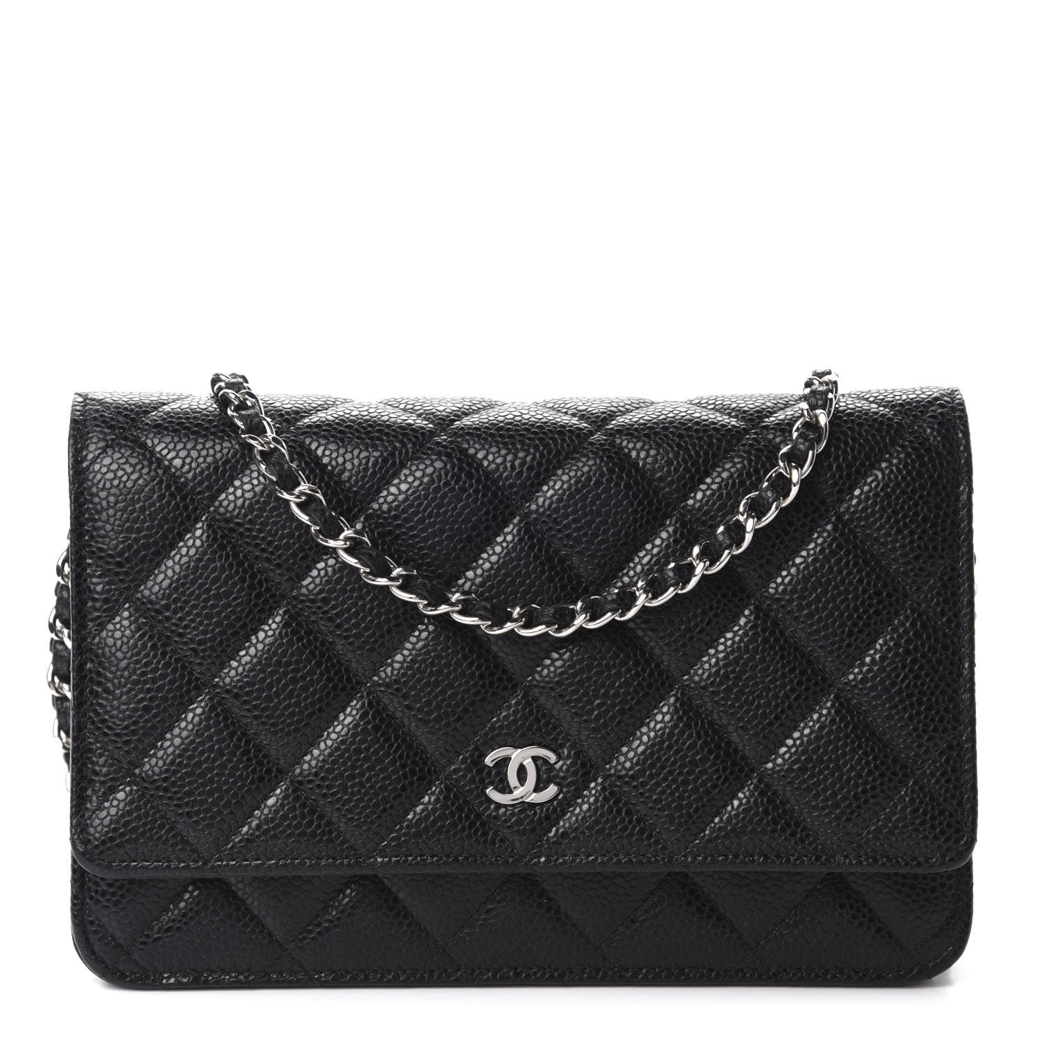 Chanel Caviar Quilted Wallet On Chain WOC Black 1 of 12