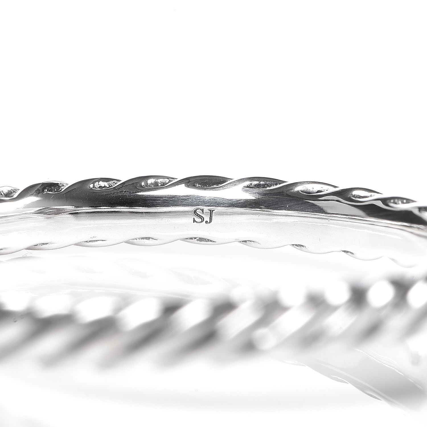 David Yurman Sterling Silver Diamond Quatrefoil Ring 54 7 5 of 5