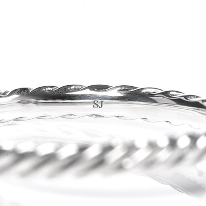 David Yurman Sterling Silver Diamond Quatrefoil Ring 54 7 5 of 5