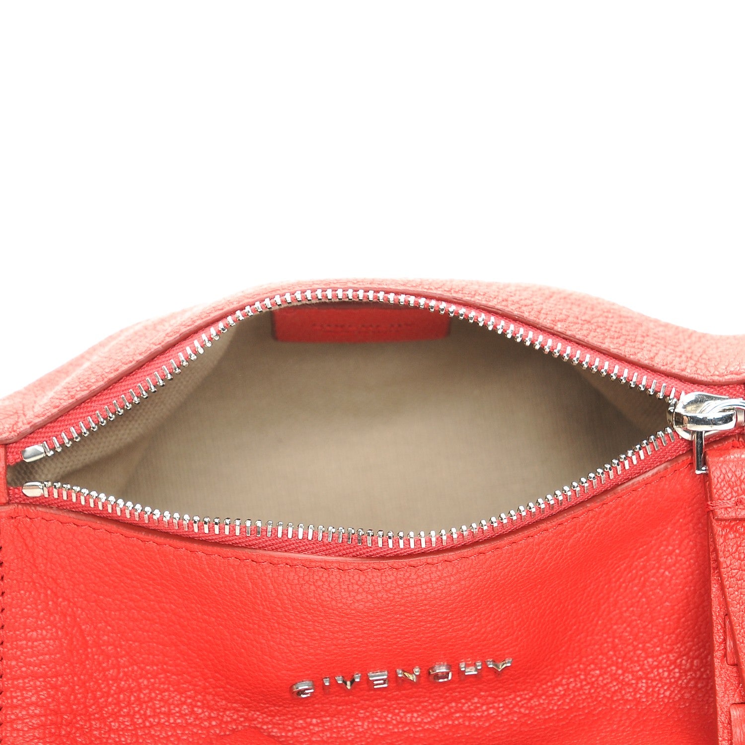 Givenchy Sugar Goatskin Pandora Wristlet Medium Red 6 of 8