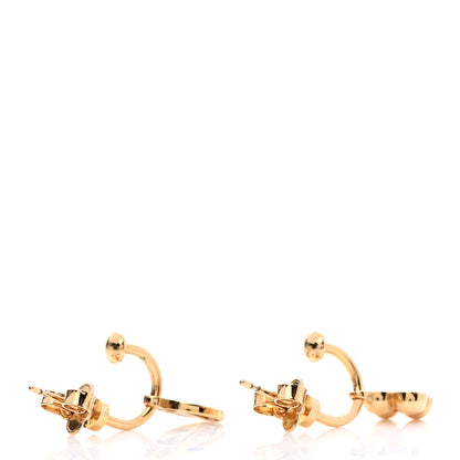 Louis Vuitton Brass Blooming Earrings Gold 3 of 4