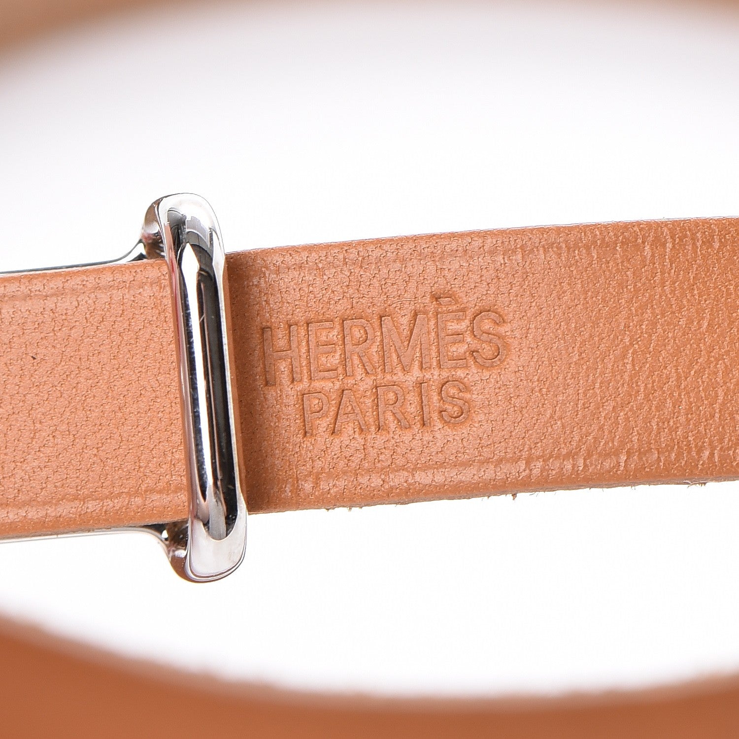 Hermes Vache Hunter Api 10 MM Triple Tour Bracelet M Natural 4 of 6