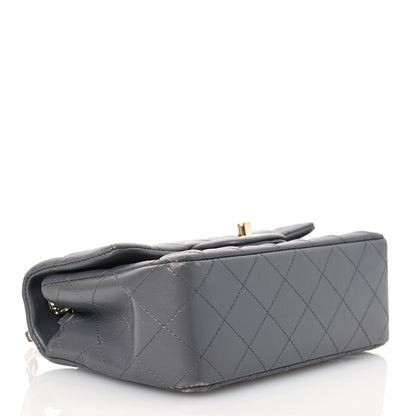 Chanel Lambskin Quilted Mini Rectangular Flap Dark Grey 4 of 20