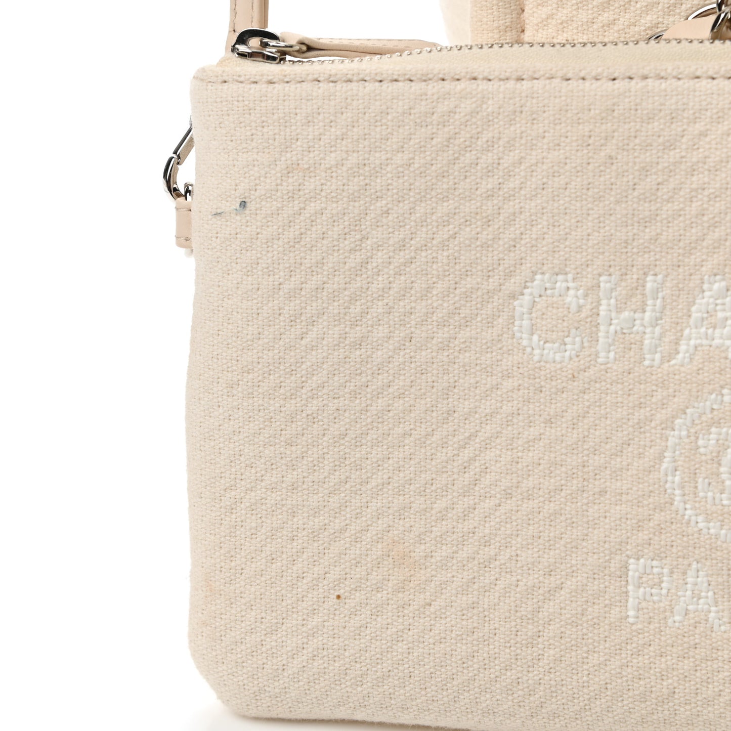 Mixed Fibers Small Deauville Tote White