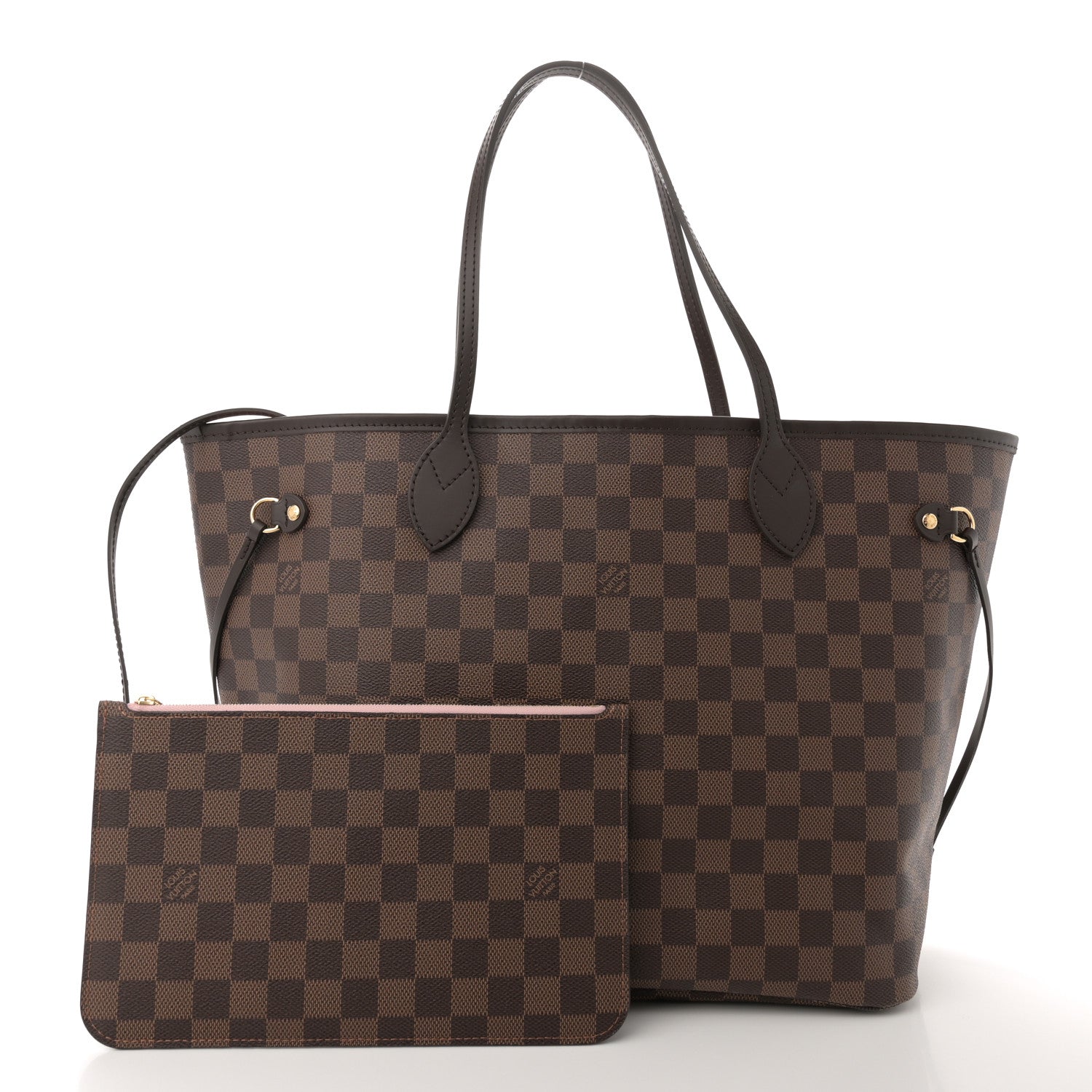 Louis Vuitton Damier Ebene Neo Neverfull MM Rose Ballerine 3 of 10
