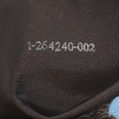 Fendi Pony Hair Cow Print Baguette Blue Black 8 of 8