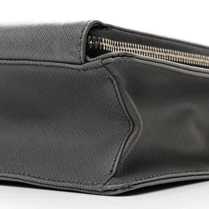 Prada Saffiano Travel Briefcase Mercurio 10 of 10