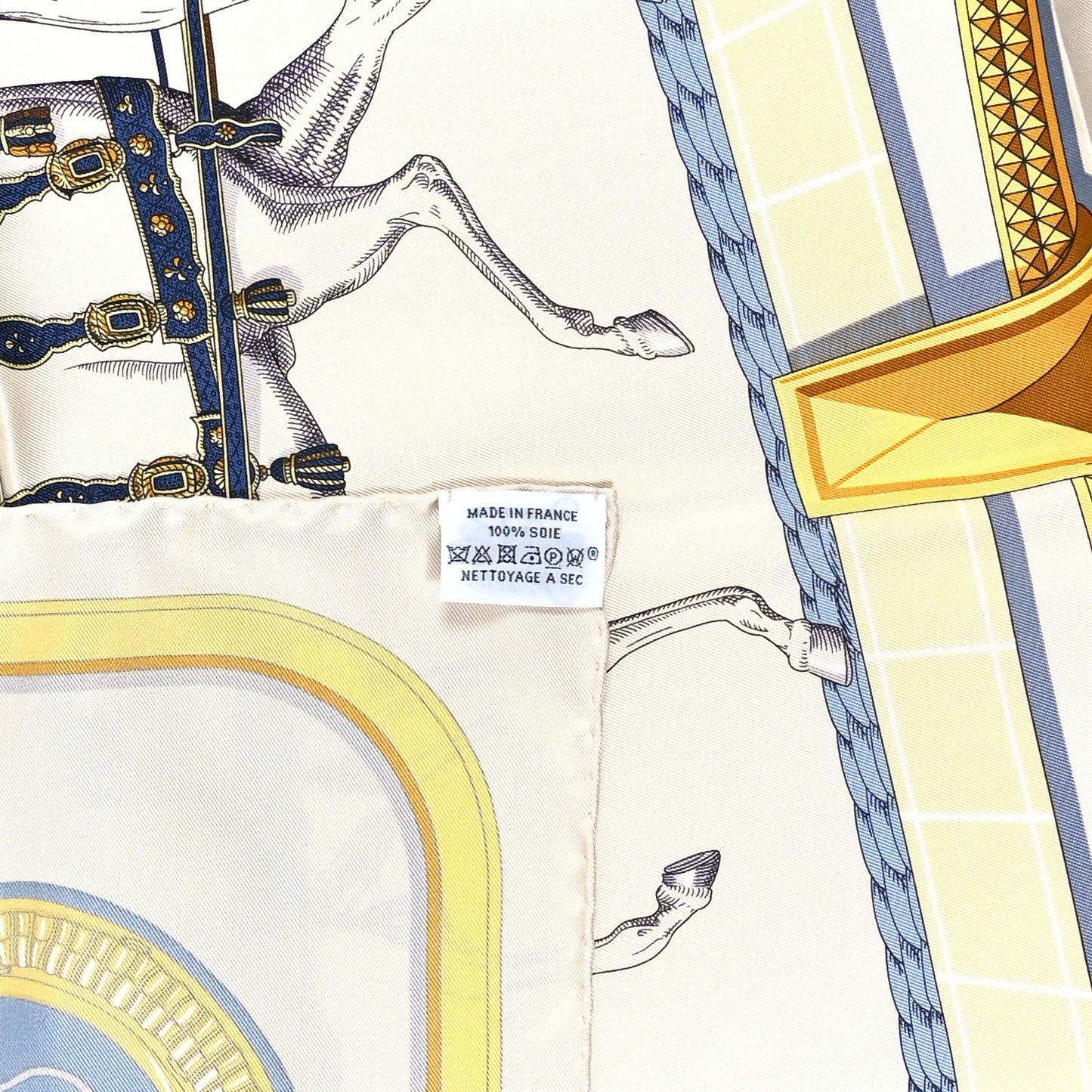 Silk Grand Apparat Forever Scarf 90 Creme Gold Multicolore