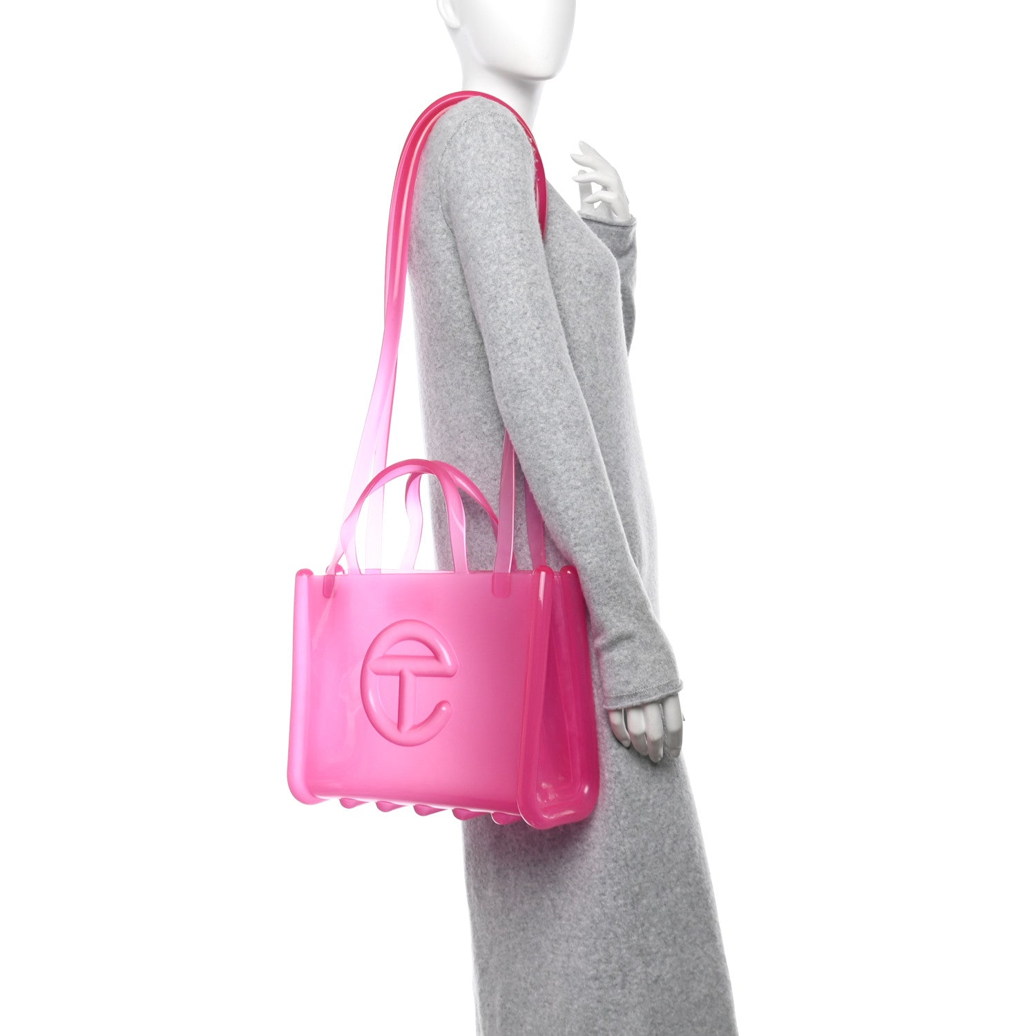 Telfar x MELISSA Jelly Medium Shopping Bag Clear Pink 1654749