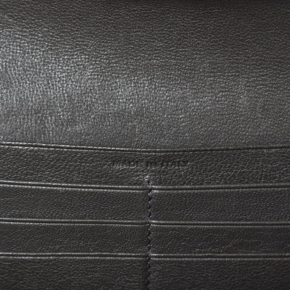 Saint Laurent Lambskin Mixed Matelasse Quilted Large Monogram Envelope Wallet Coal 7 of 8
