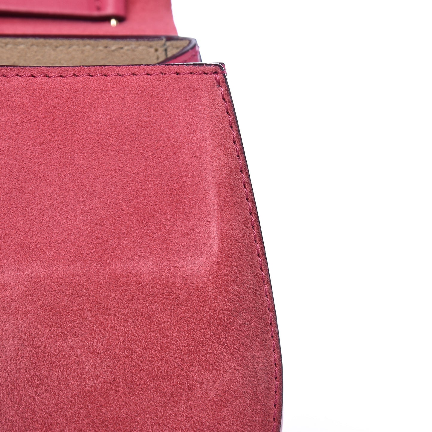 Suede Smooth Calfskin Mini Drew Shoulder Bag Dreamy Pink