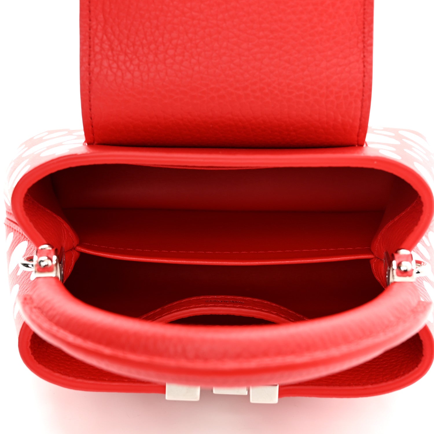 Louis Vuitton LV X YK Taurillon Capucines Mini Red White 4 of 8