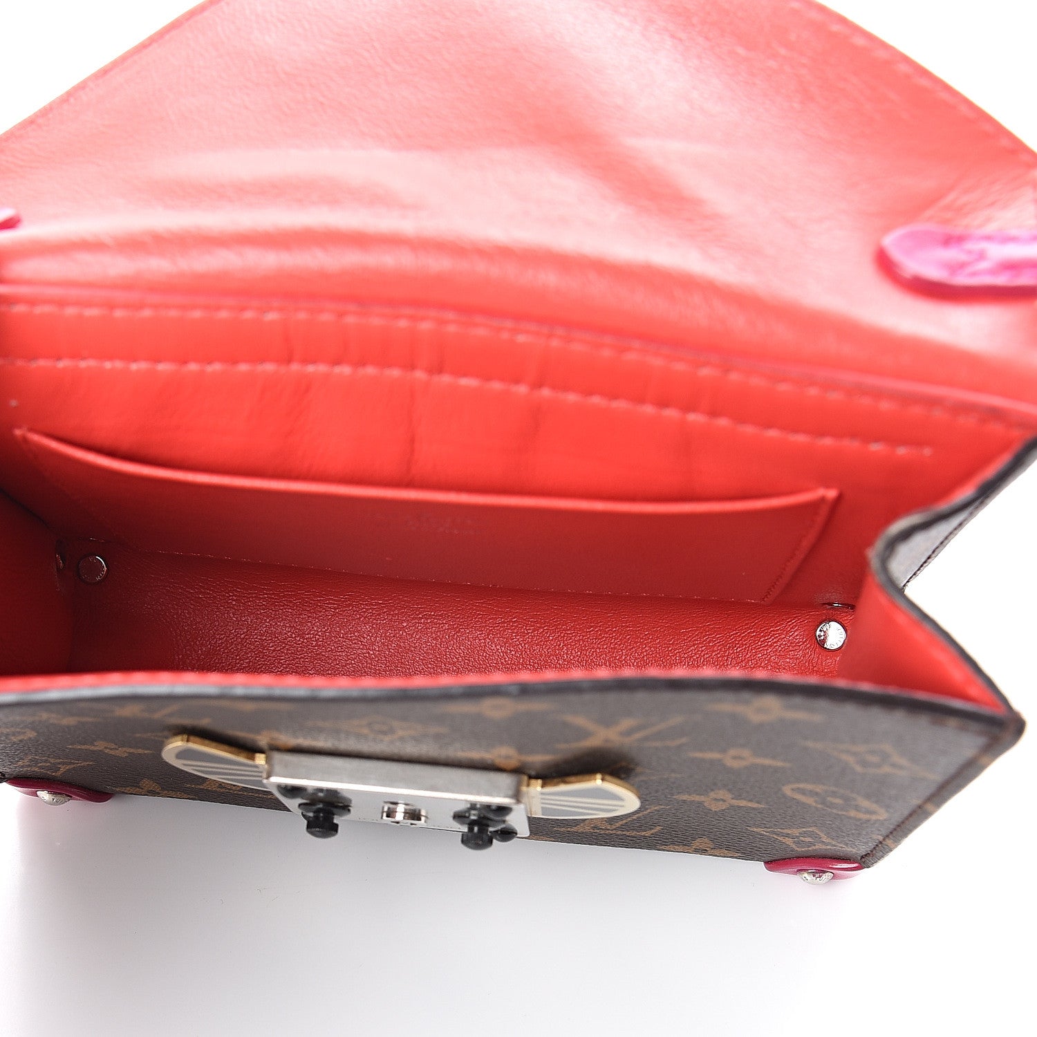 Louis Vuitton Monogram Tribal Mask Pochette PM Rouge 4 of 7