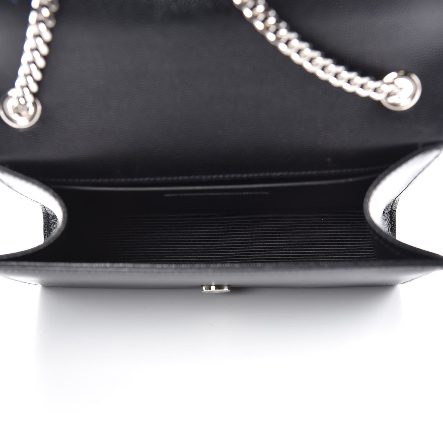 Saint Laurent Grain De Poudre Small Monogram Kate Satchel Black 5 of 8