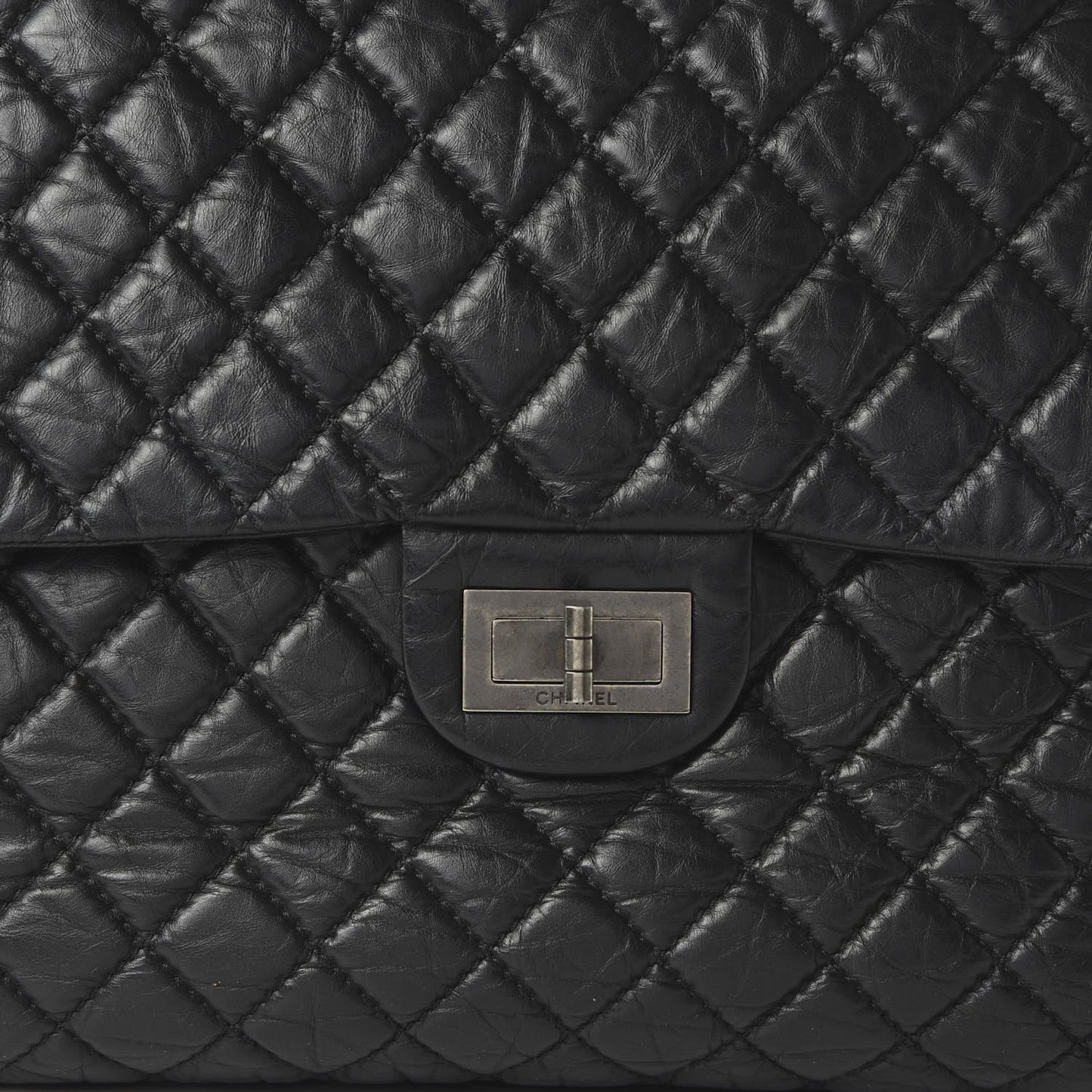 Aged Calfskin Reissue XL Maxi Flap Black