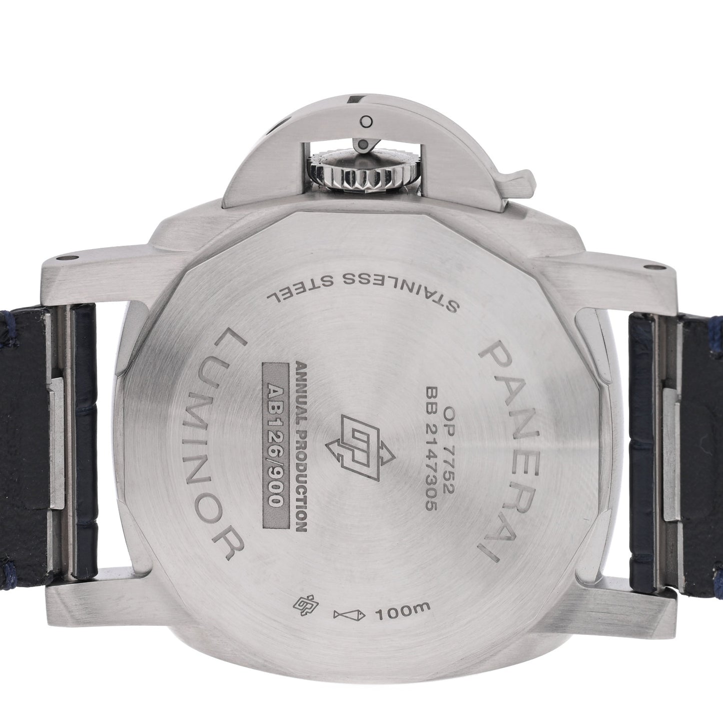 Stainless Steel Alligator 40mm Luminor Quaranta Automatic Watch Blue PAM01370 Blue