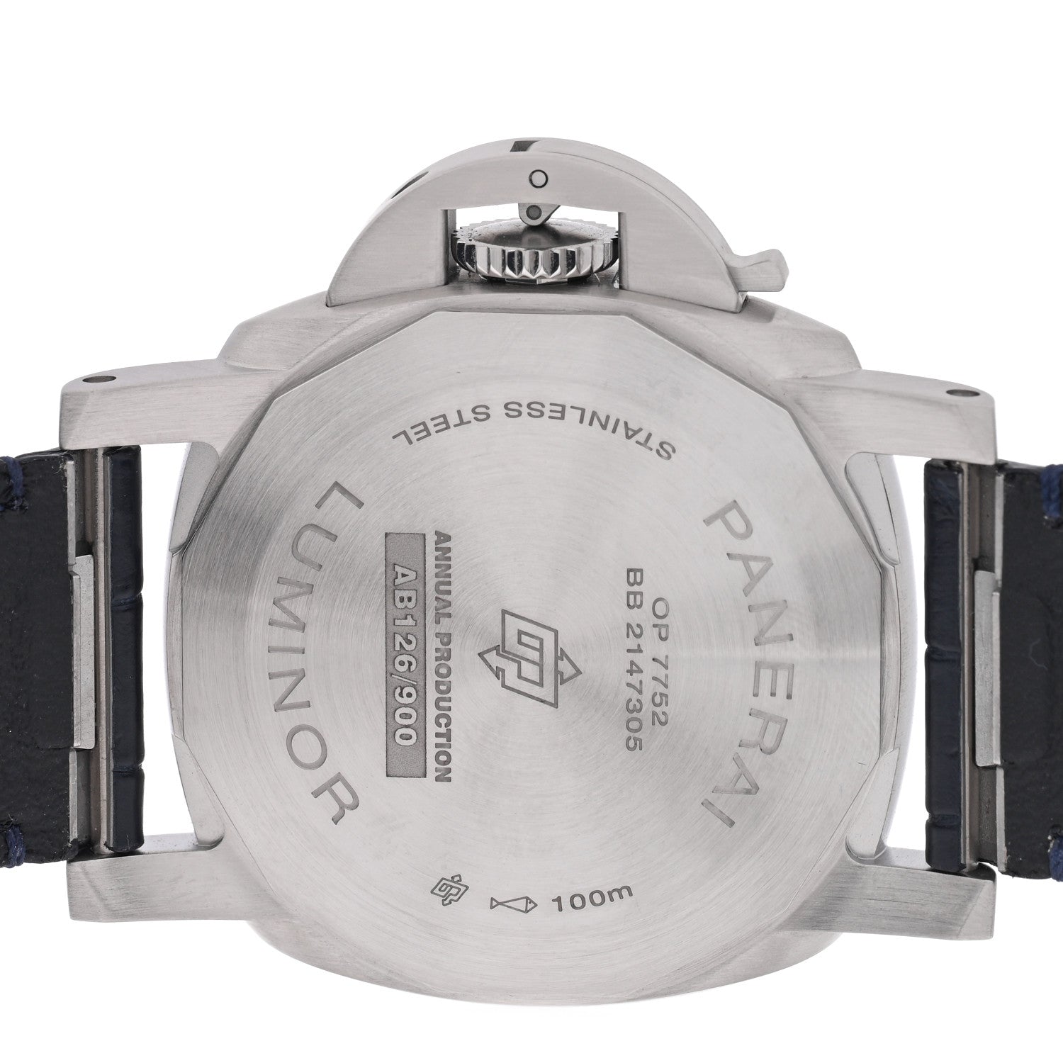 Panerai Stainless Steel Alligator 40mm Luminor Quaranta Automatic Watch Blue PAM01370 Blue 4 of 5