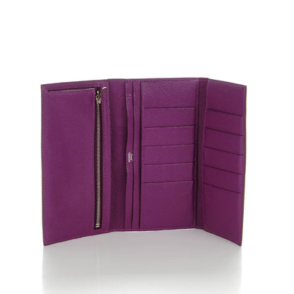 Hermes Chevre Mysore Bearn Gusset Wallet Violet 7 of 7