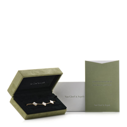 Van Cleef & Arpels 18K Yellow Gold Mother of Pearl 5 Motifs Vintage Alhambra Bracelet 7 of 7