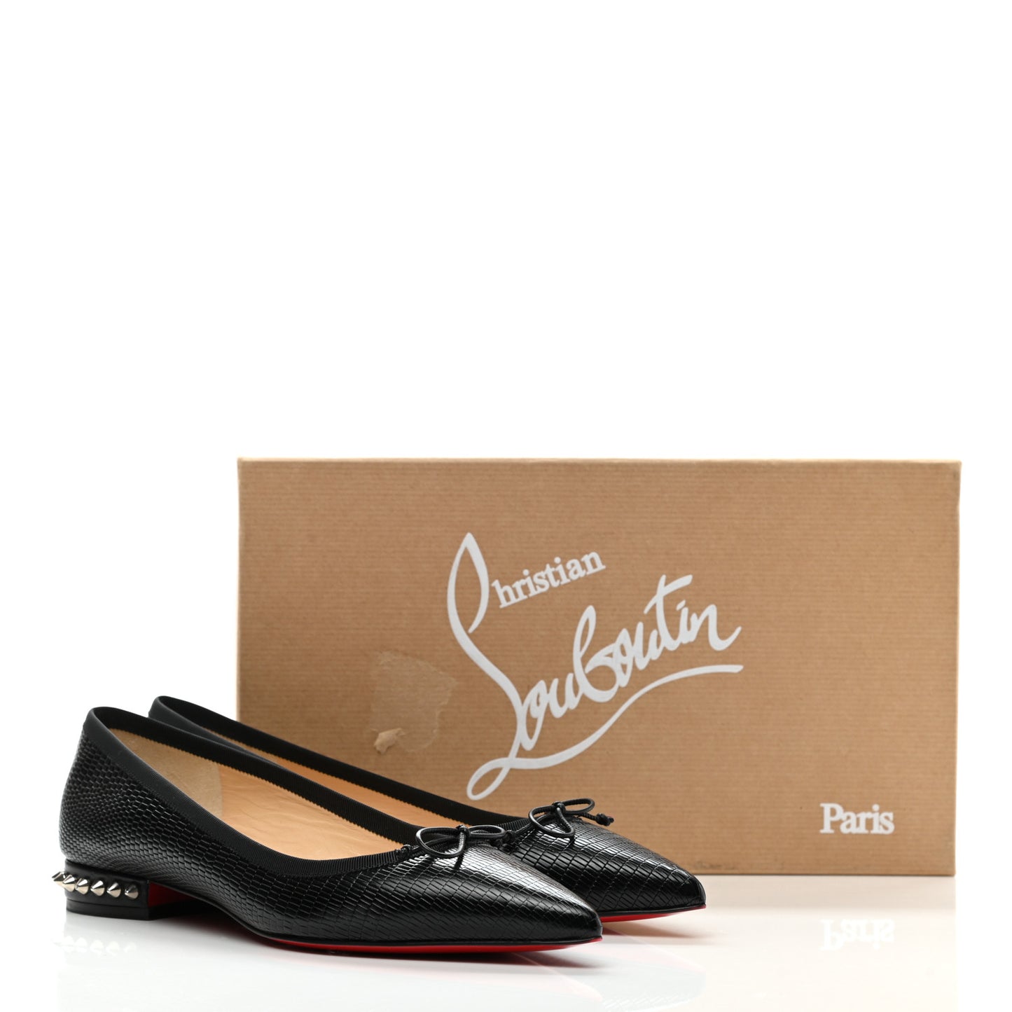 Nappa Spiked Hall Flats 37 Black