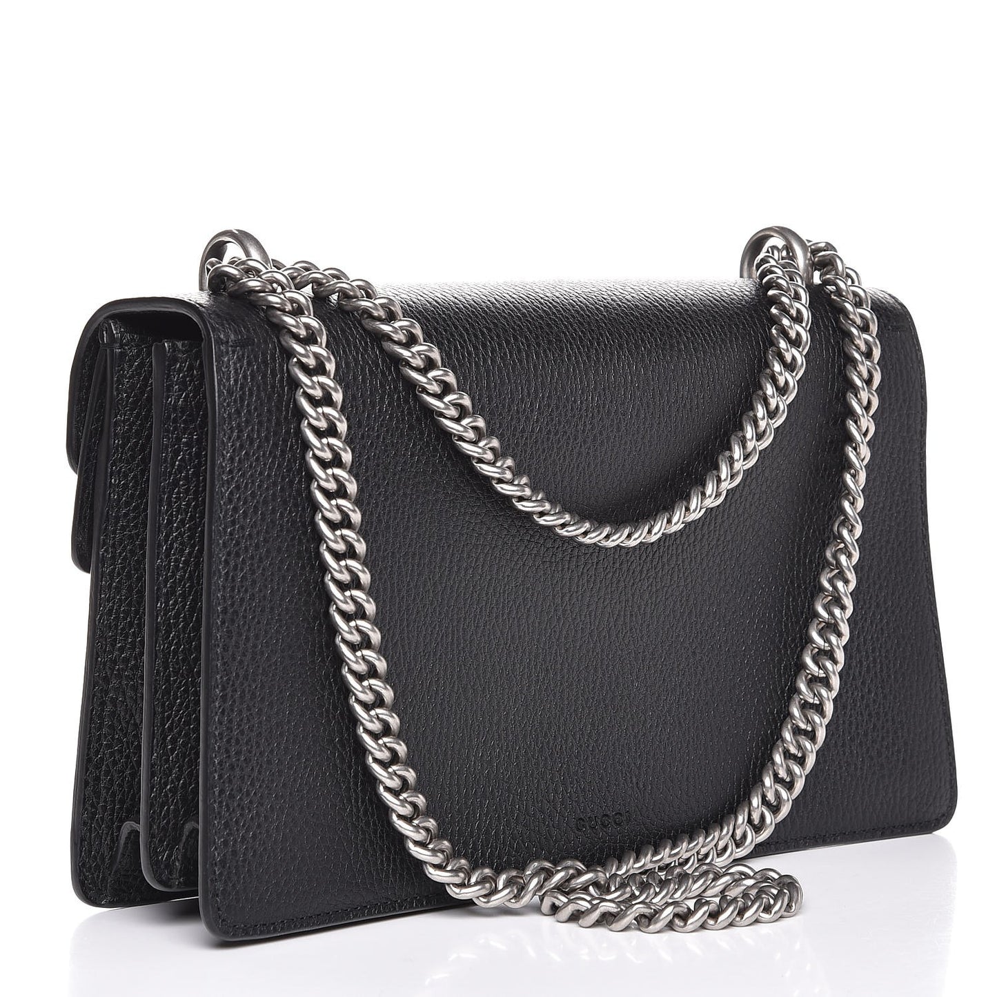 Pebbled Calfskin Small Dionysus Shoulder Bag Black