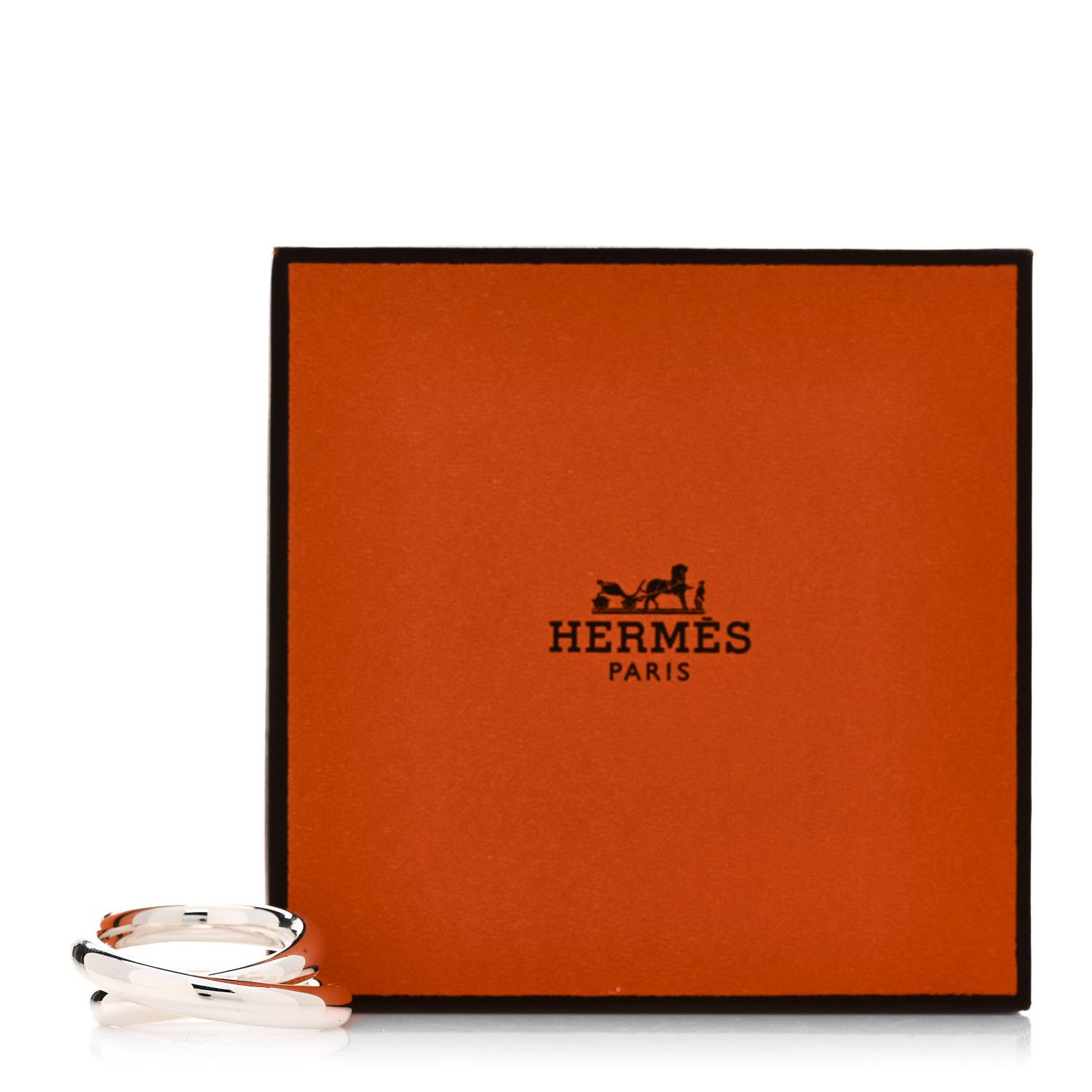 Hermes Sterling Silver MM Vertige Ring 54 7 6 of 6