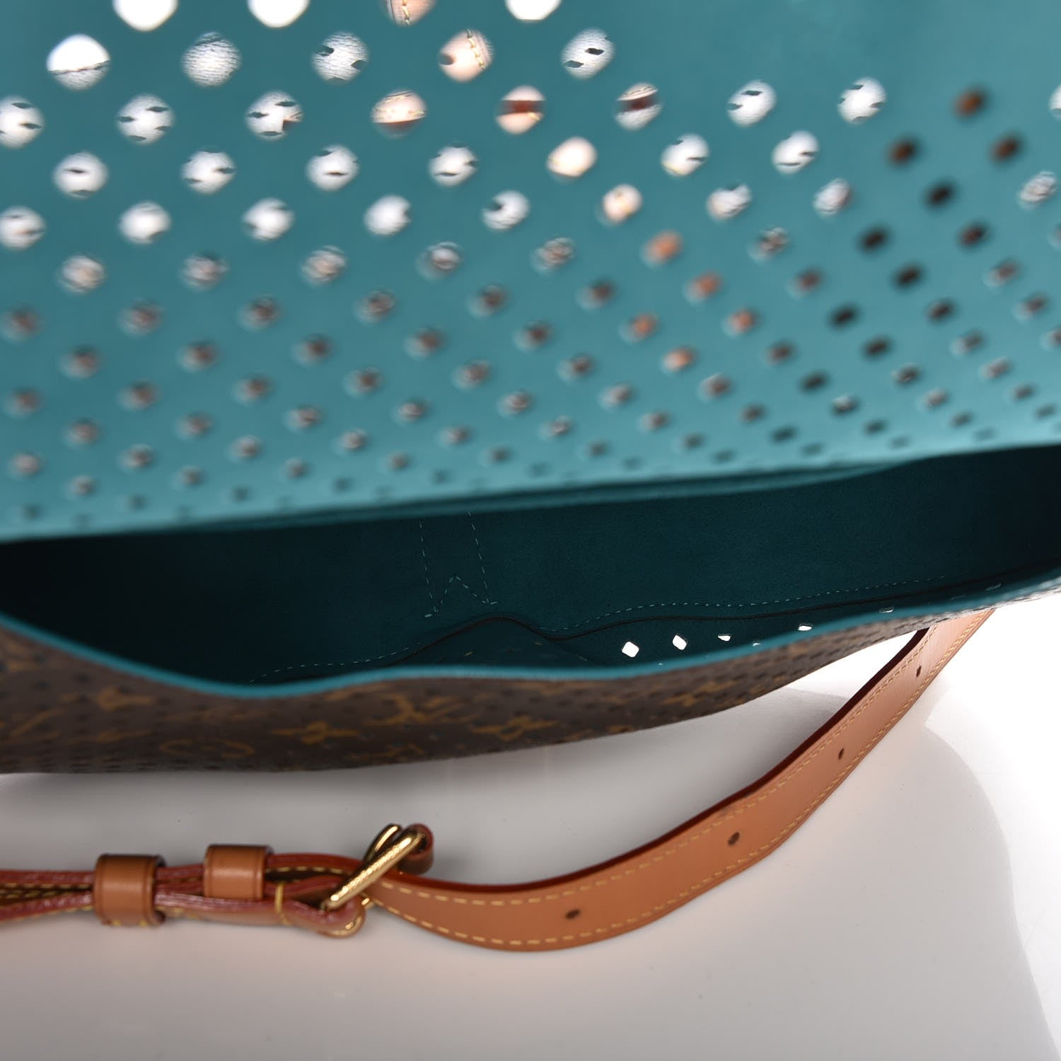 Louis Vuitton Monogram SC Flore Saumur Teal 6 of 8