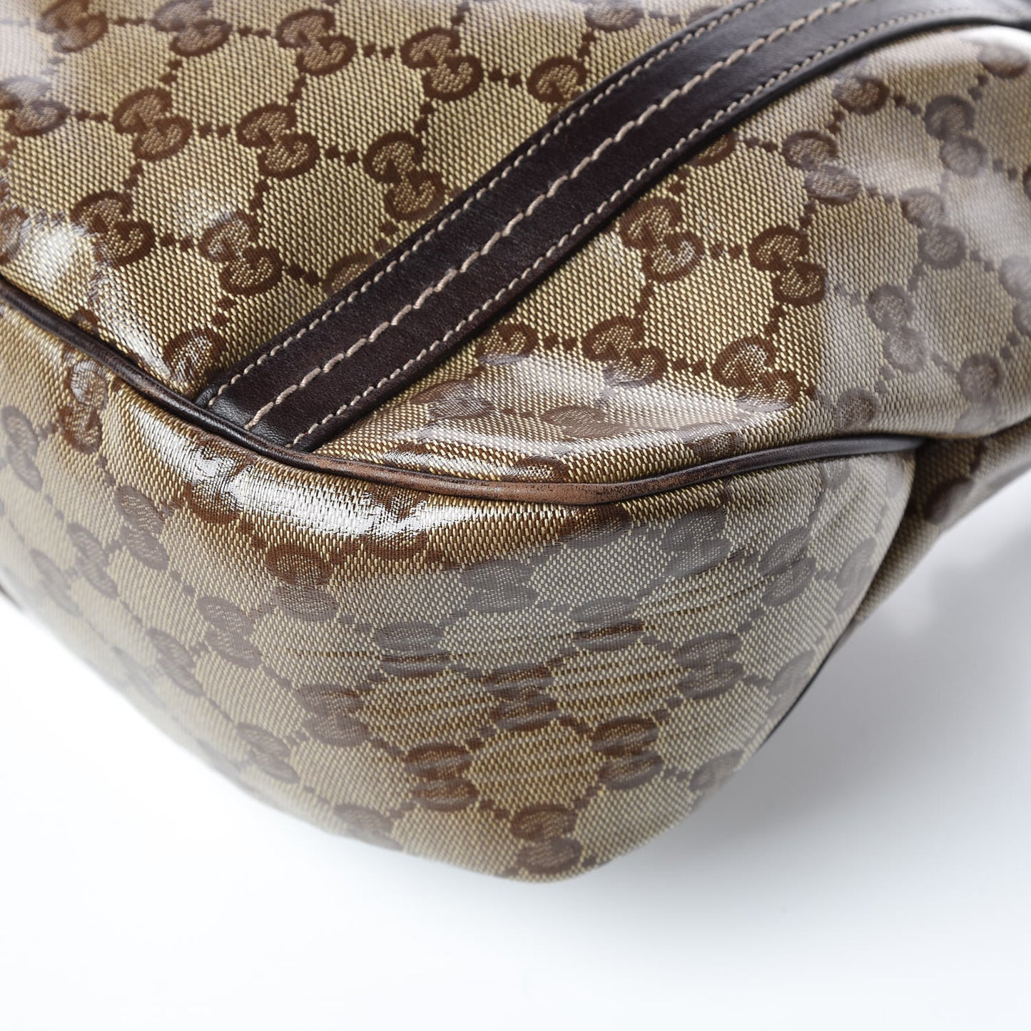 Crystal Monogram Duchessa Flap Shoulder Bag Dark Brown