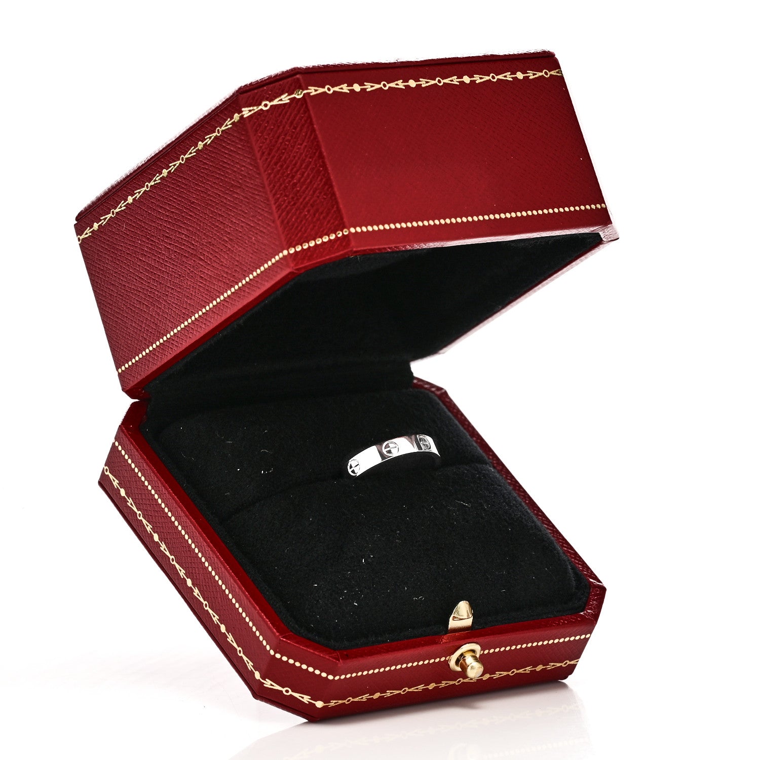 Cartier 18K White Gold 3.5mm LOVE Wedding Band Ring 55 7.25 5 of 5