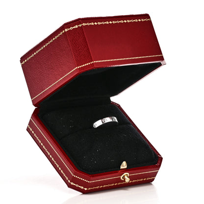 Cartier 18K White Gold 3.5mm LOVE Wedding Band Ring 55 7.25 5 of 5