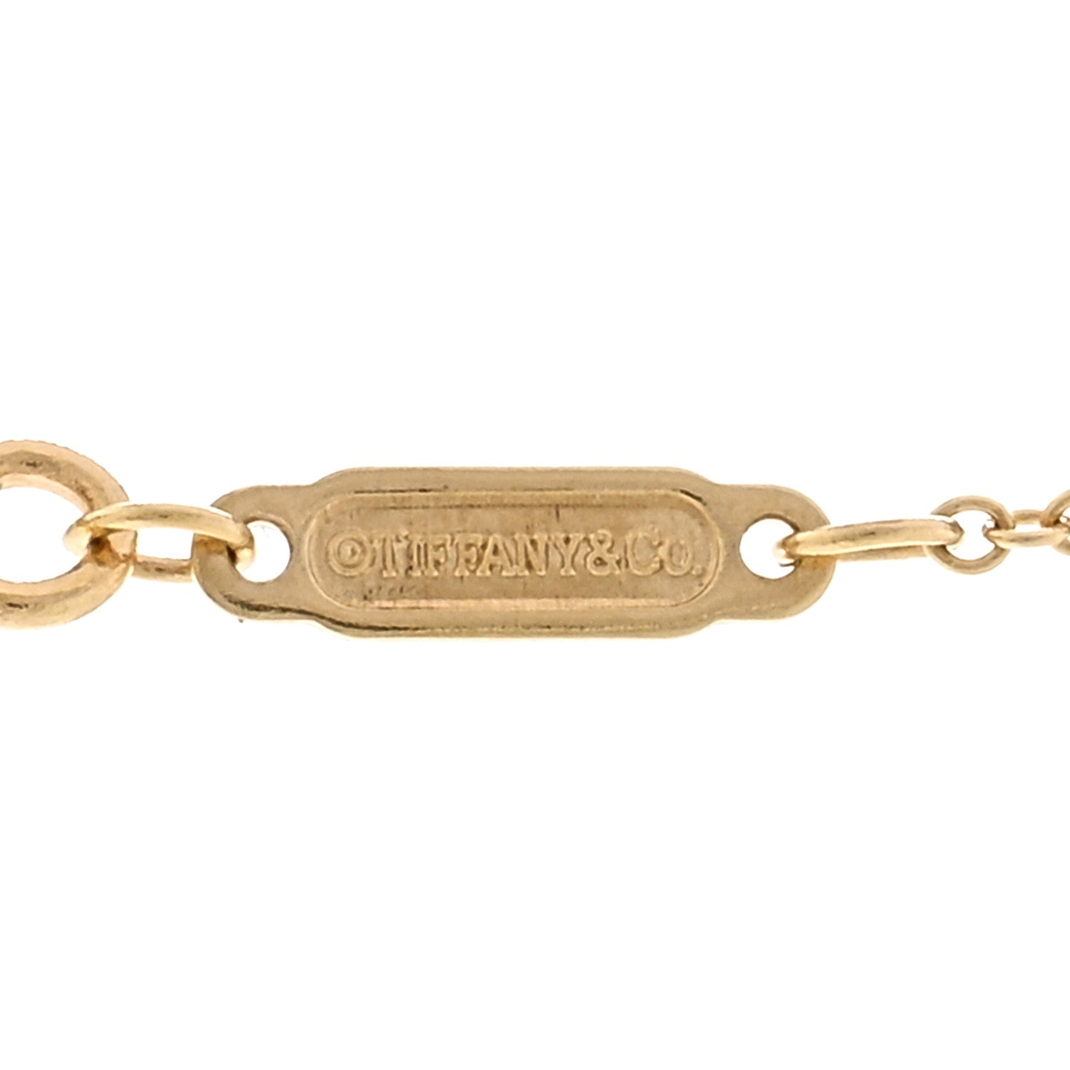 Tiffany 18K Yellow Gold Small T Smile Pendant Necklace 4 of 4