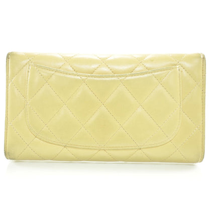 Chanel Lambskin Quilted Large Flap Wallet Beige 4 of 11