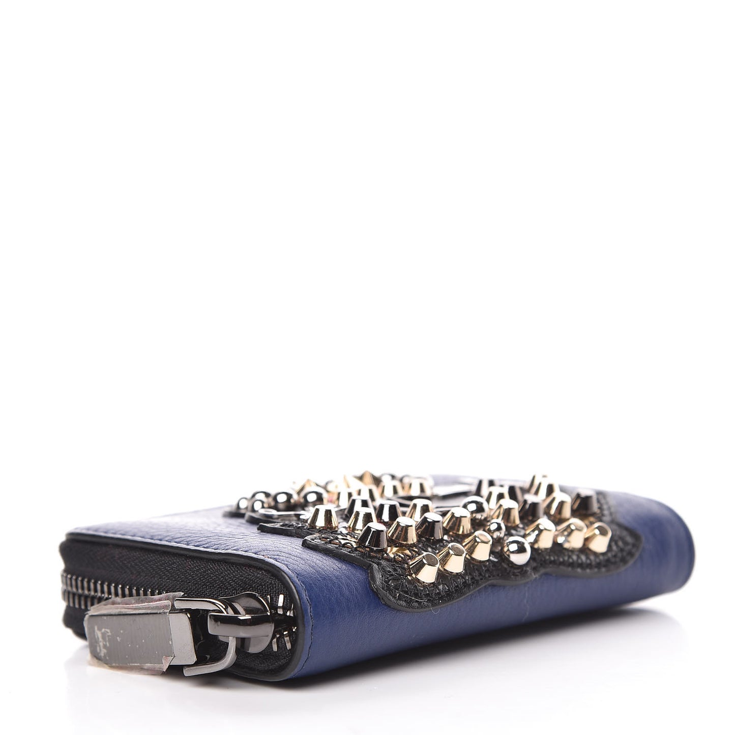 Calfskin Ecusson Panettone Coin Purse Navy