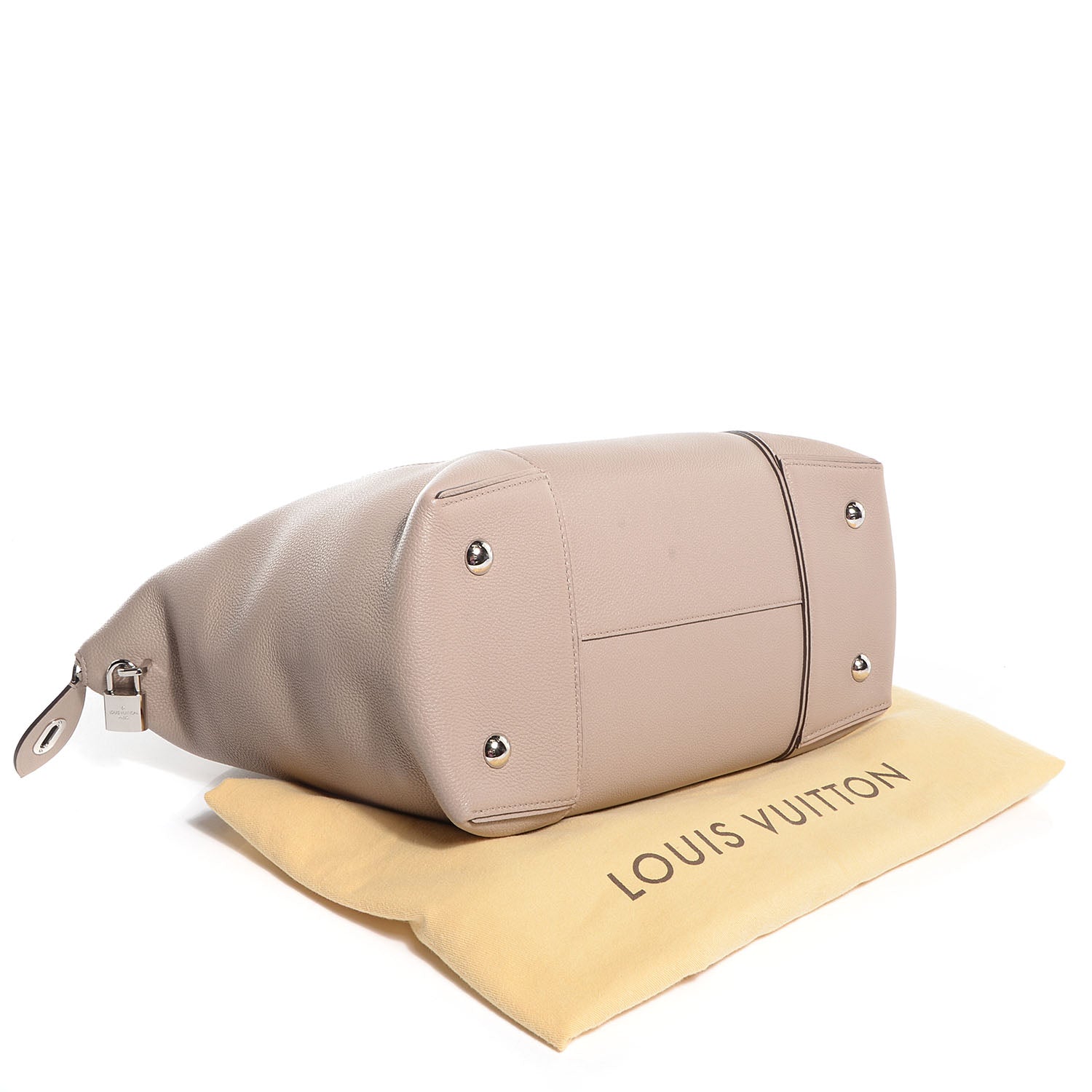 Louis Vuitton Veau Cachemire Soft Lockit MM Galet 4 of 8
