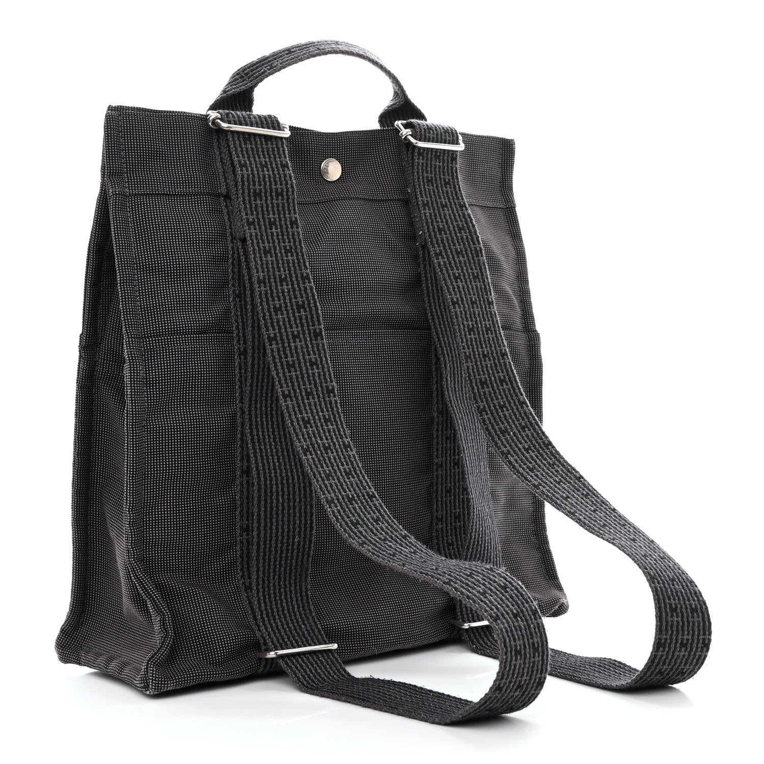 Hermes Canvas Herline Backpack Grey 3 of 12