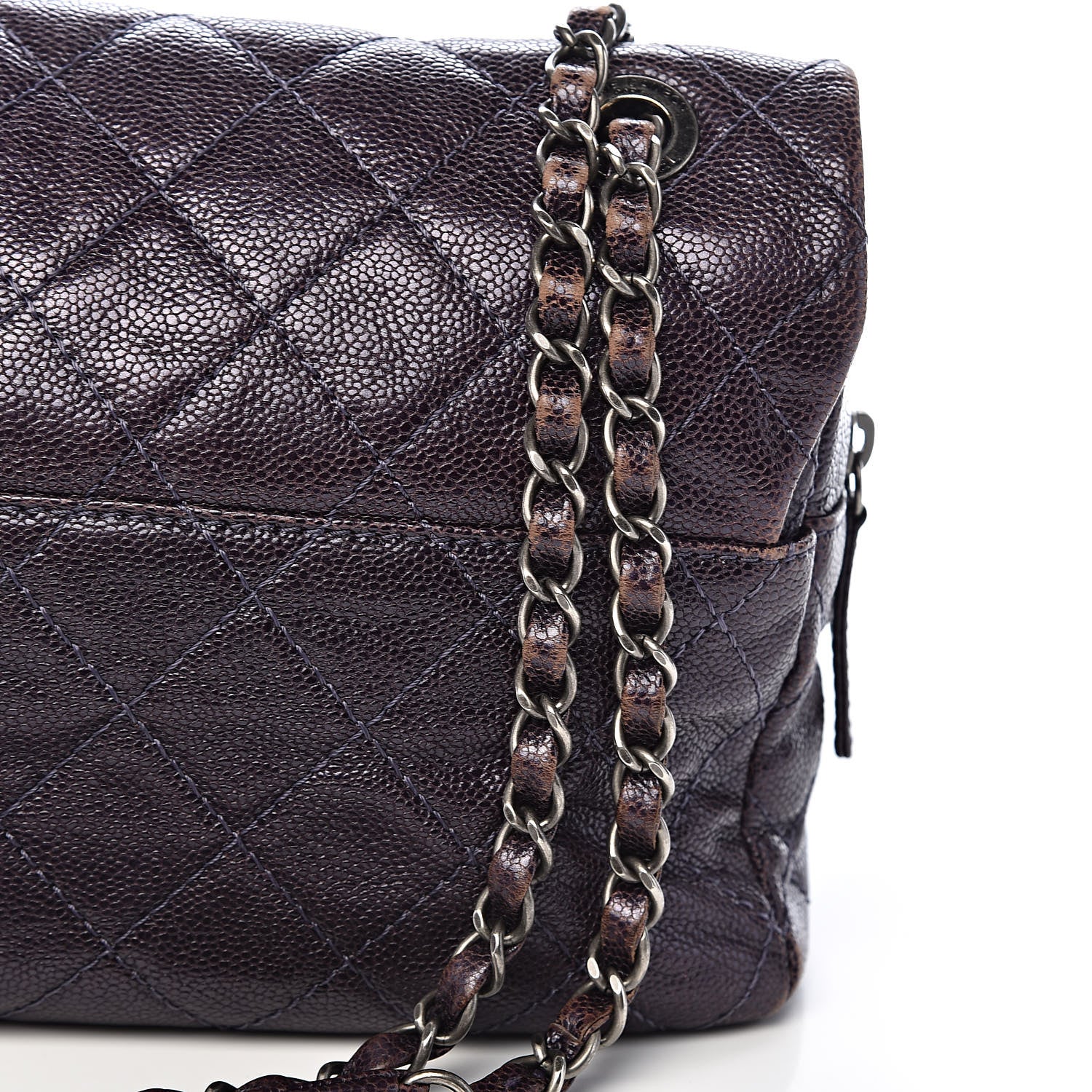 Chanel Iridescent Caviar Quilted Large Chic Flap Purple 9 of 16