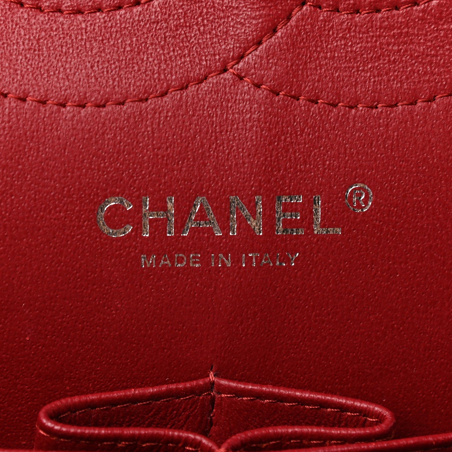 Caviar Quilted Jumbo Double Flap Dark Red