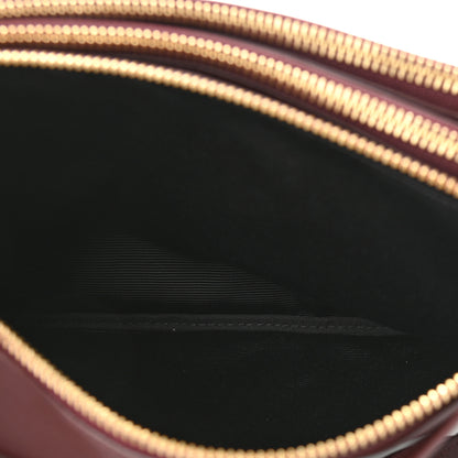 Celine Lambskin Large Trio Crossbody Bag Burgundy 7 of 11