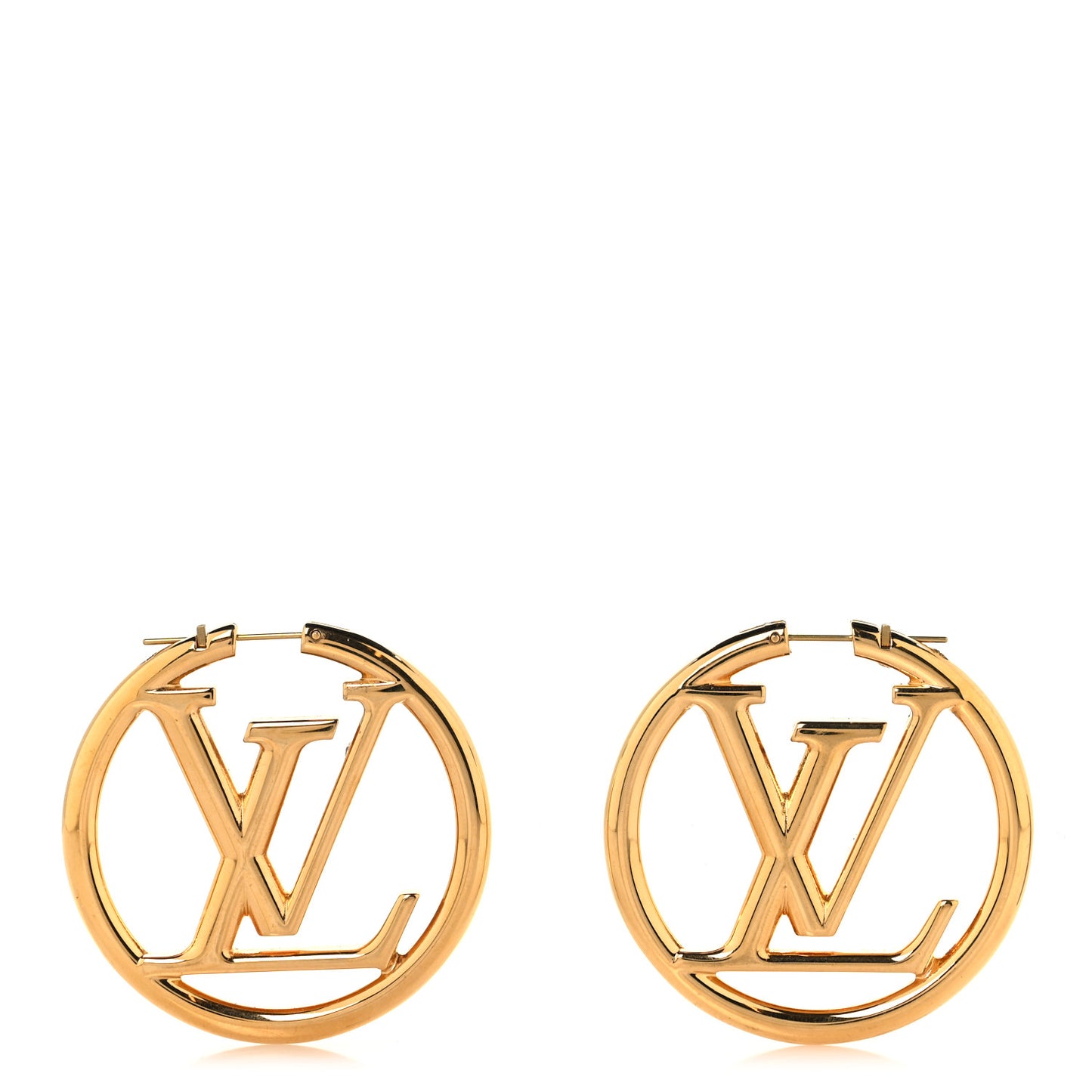Metal Louise Hoop Earrings Gold Gold