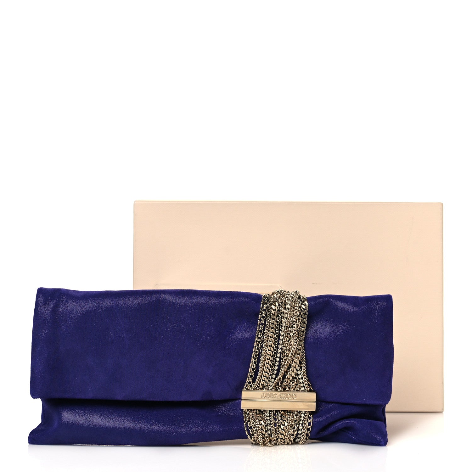 Jimmy Choo Shimmer Suede Chandra Clutch Purple 11 of 11