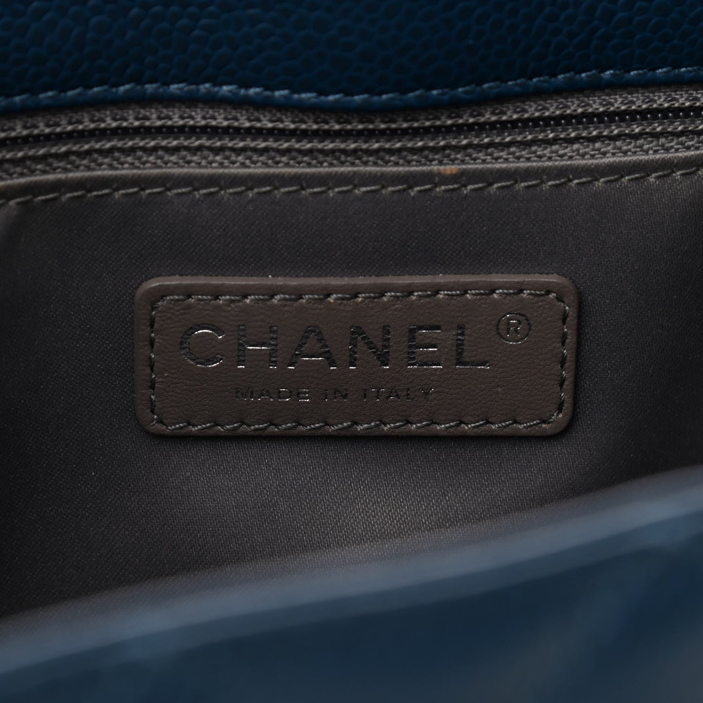 Caviar Quilted Grand Shopping Tote GST Dark Navy Blue