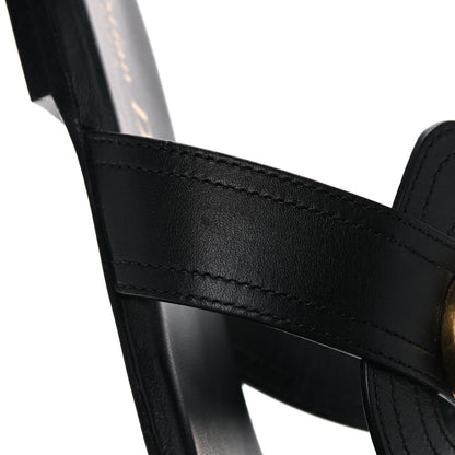Christian Dior Calfskin 30 Montaigne Thong Sandals 37 Black 10 of 13