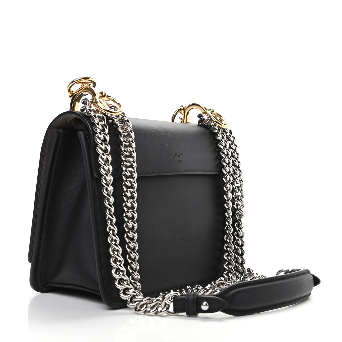 Vitello Century Opaco F is Fendi Small Kan I Shoulder Bag Black