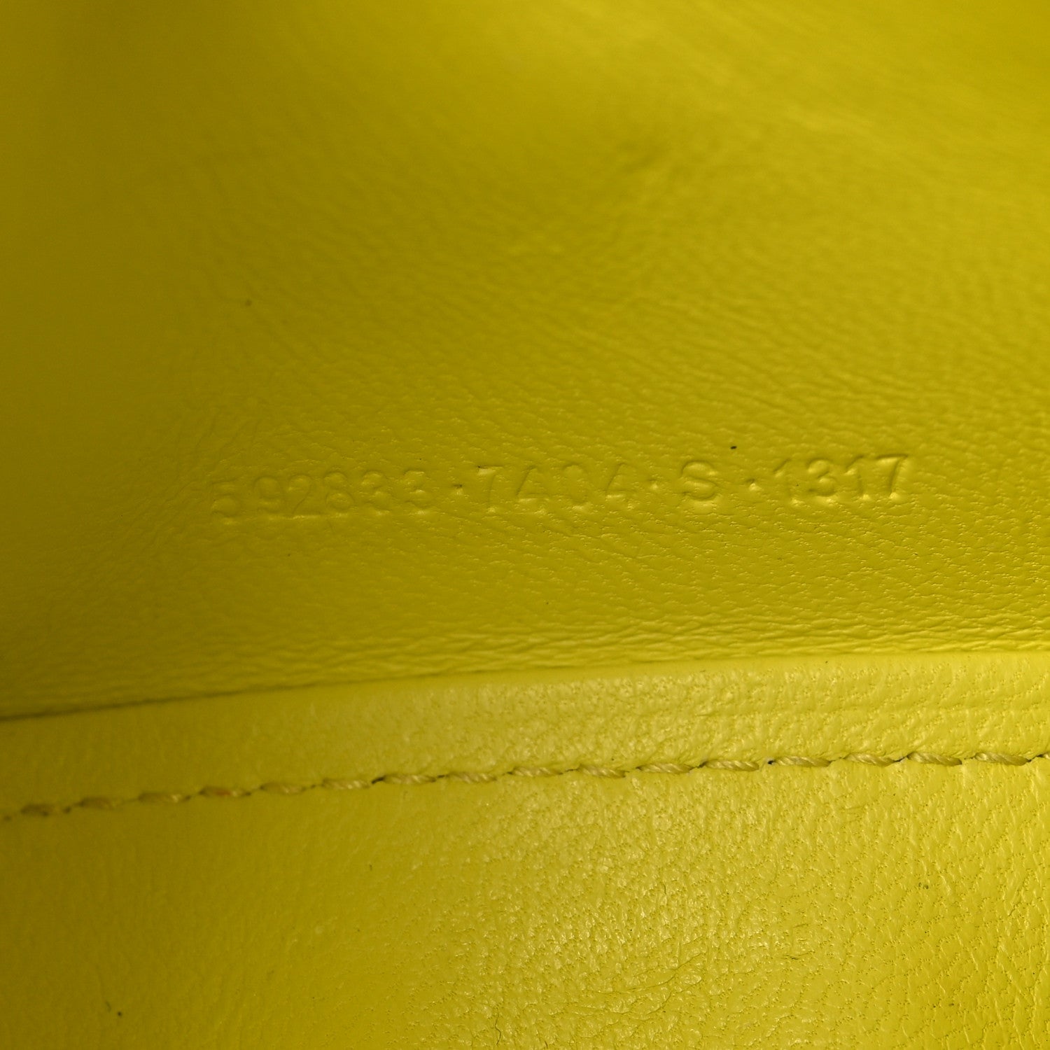 Balenciaga Shiny Calfskin Crocodile Embossed Hourglass Top Handle Bag XS Light Yellow 7 of 10